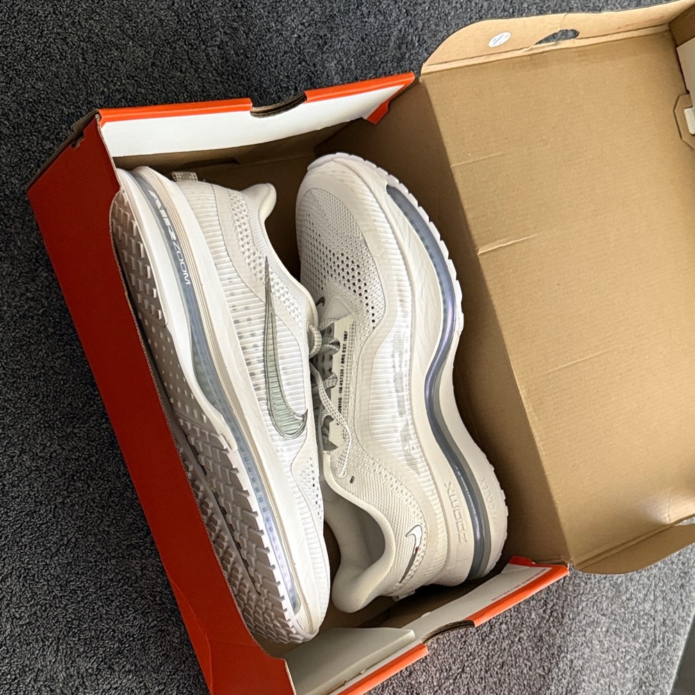 Nike Light Gray and White Running Shoes